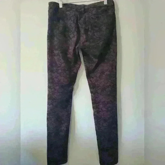 AG  Adriano Goldschmied the legging purple and black flowered pants size 26 - Picture 4 of 6